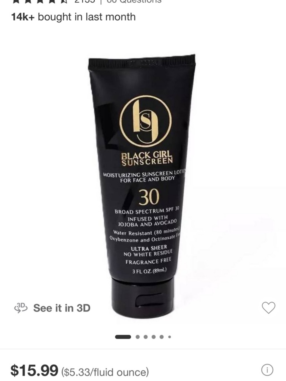 SPFw 30 Moisturizing Lotion - Black girl sunscreen